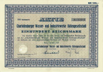 Charlottenburger Wasser- und Industriewerke Aktiengesellschaft – Bild 3