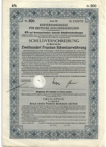 Konversionskasse für Deutsche Auslandsschulden - Schuldverschreibung – Bild 2