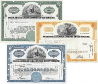 Edison Aktien, Consolidated Edison Company of New York - Thomas Alva Edison
