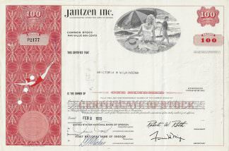 Jantzen Inc., USA-Aktien Sportartikel, Textil