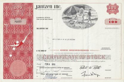 Jantzen Inc., USA-Aktien Sportartikel, Textil