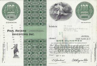 Paul Revere Investors Inc. - 7.10.1971 - US-Venture-Capital-Bank