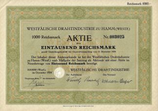 WDI - Westfälische Drahtindustrie zu Hamm, 1924 (Krupp Klöckner)