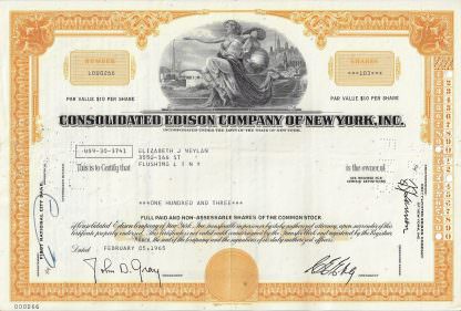 Edison Aktien, Consolidated Edison Company of New York - Thomas Alva Edison – Bild 3