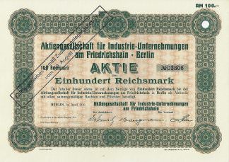 Aktiengesellschaft für Industrie-Unternehmungen am Friedrichshain, Berlin