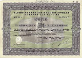 Alpine Montan Aktiengesellschaft "Hermann Göring" Linz (heute Voestalpine)