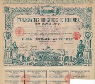Etablissements Industriels de Berdiansk John Greaves and Co. S.A.