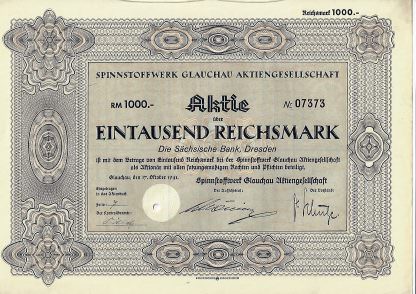 Spinnstoffwerk Glauchau Aktiengesellschaft,