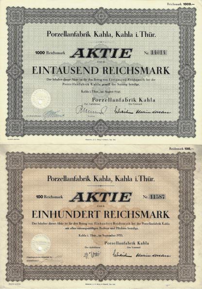 Porzellanfabrik Kahla, Kahla i. Thür