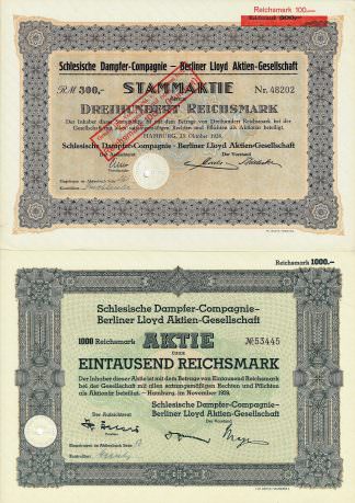 Schlesische Dampfer-Compagnie - Berliner Lloyd Aktien-Gesellschaft, Hamburg