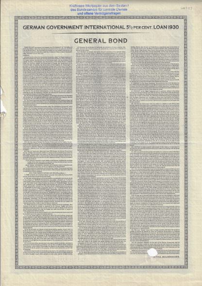 Internationale 5,5%ige Anleihe des Deutschen Reichs 1930 (Young-Anleihe) - Deutsche Ausgabe – Bild 2