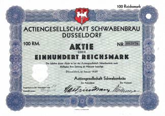 Actiengesellschaft Schwabenbräu Düsseldorf, 1929