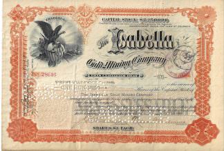 The Isabella Gold Mining Company, 1900
