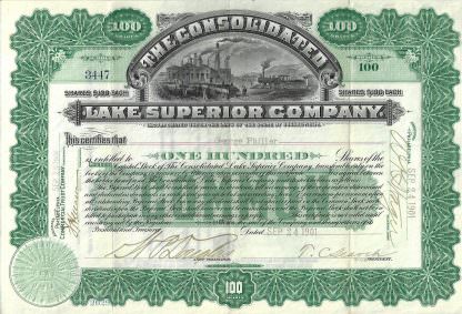 The Consolidated Lake Superior Company, 1901