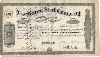 Nes-Silicon Steel Company, 1872