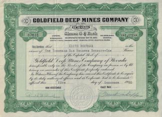 Goldfield Deep Mines Company of Nevada, Esmeralda County, 1960