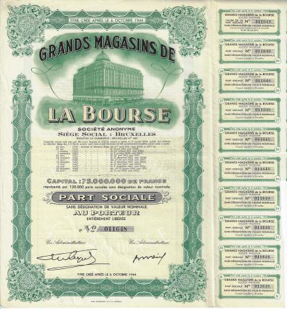 Grands Magasins de la Bourse S.A.- Börse Brüssel – Bild 2