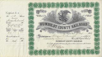 Humboldt County Railroad, 1903 -Aktien Nr. 6 !-