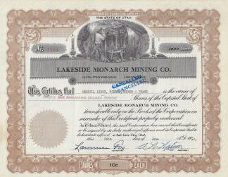 Lakeside Monarch Mining Co., Salt Lake City, (Utah)