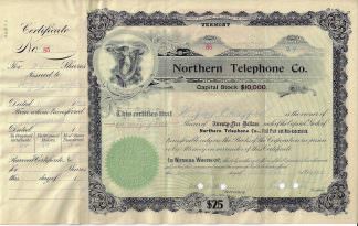 Northern Telephone Co., Vermont, 1897-1923