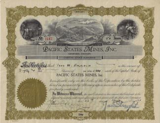 Pacific States Mines, Inc., 1934