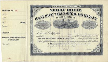Short Route Railway Transfer Company of Louisville, Kentucky