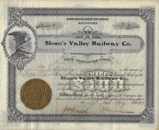 Sloan's Valley Railway Co., 1906