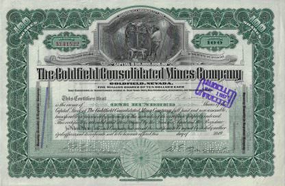 The Goldfield Consolidated Mines Company, 1917