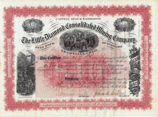 The Little Diamond Consolidated Mining Company, Leadville, Colorado (1882)