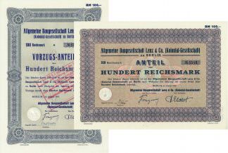 Allgemeine Baugesellschaft Lenz & Co. (Kolonial-Gesellschaft) zu Berlin