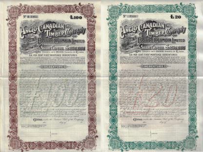 Anglo-Canadian Timber Company of British Columbia Limited, 1910