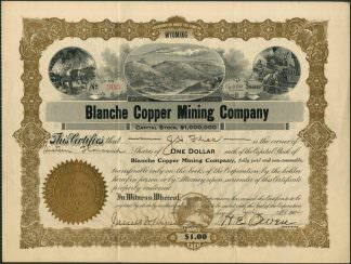 Blanche Copper Mining Company, Wyoming, 1904