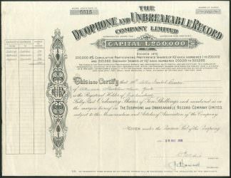 The Duophone and Unbreakable Record Company Limited, 1929