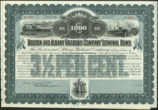 Boston and Albany Railroad Company Terminal Bond, 1901