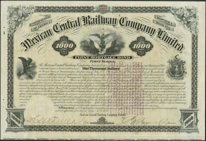 Mexican Central Railway Company Limited, 1881