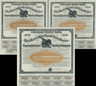 The Massachusetts and New Mexico Consolidated Mining Company, 1882 (Purchase Money Bond)