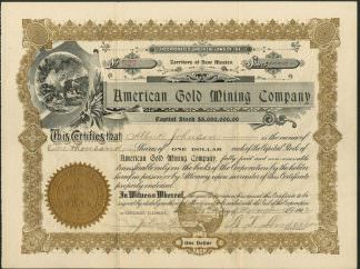 American Gold Mining Company, New Mexico, 1902