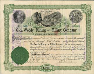 Glen-Woody Mining and Milling Company, 1904
