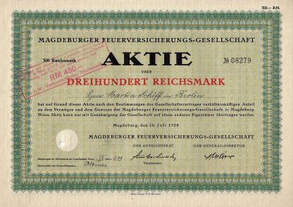 Magdeburger Feuerversicherungs-Gesellschaft, 1928