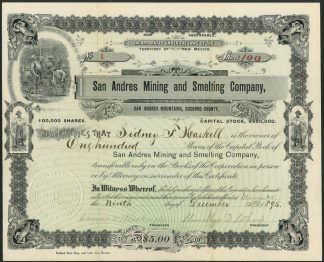 The San Pedro Placer Mining Company, New Mexico, 1890