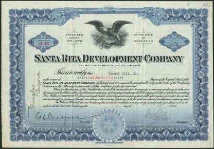 Santa Rita Development Company, New Mexico, 1917