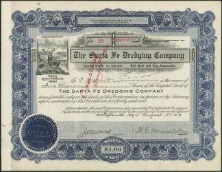The Santa Fe Dredging Company, 1912