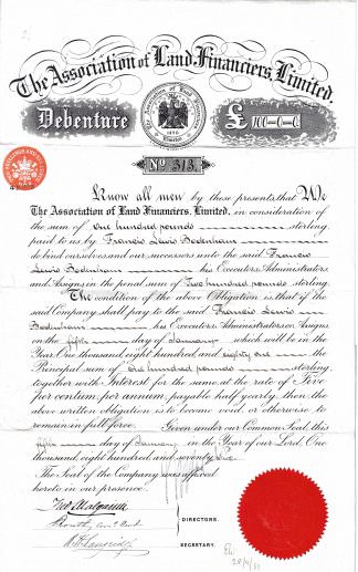 The Association of Land Financiers, Limited, 1876 (Francis Lewis Bodenham)