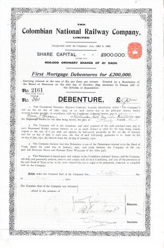 The Colombian National Railway Company Limited, 1910