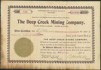 The Deep Creek Mining Company, New Mexico, 1901