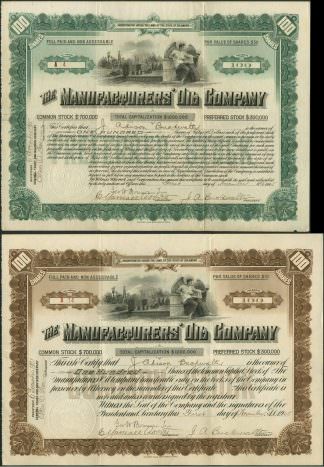 The Manufacturers' Oil Company, 1905
