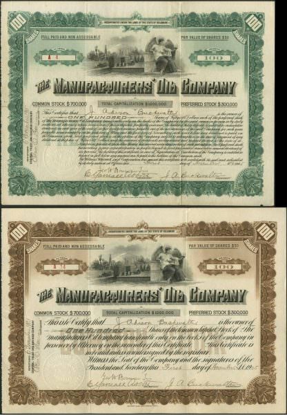 The Manufacturers' Oil Company, 1905