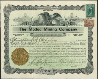 The Modoc Mining Company, New Mexico, 1900
