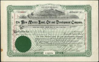 The New Mexico Land, Oil and Development Company, 1902