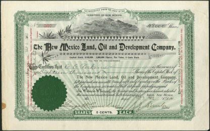 The New Mexico Land, Oil and Development Company, 1902
